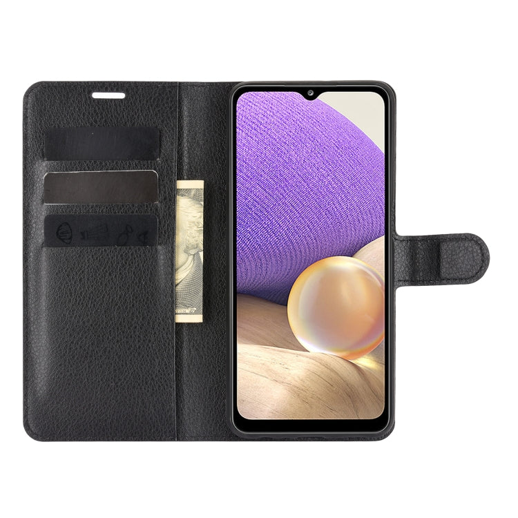 Per Samsung Galaxy A32 5G Litchi Texture Custodia protettiva a vibrazione orizzontale con supporto e slot per schede e portafoglio, For Galaxy A32 5G