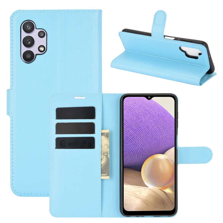 Per Samsung Galaxy A32 5G Litchi Texture Custodia protettiva a vibrazione orizzontale con supporto e slot per schede e portafoglio, For Galaxy A32 5G