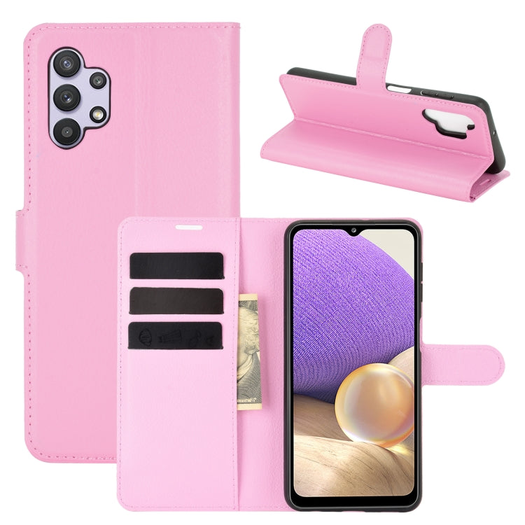 Per Samsung Galaxy A32 5G Litchi Texture Custodia protettiva a vibrazione orizzontale con supporto e slot per schede e portafoglio, For Galaxy A32 5G