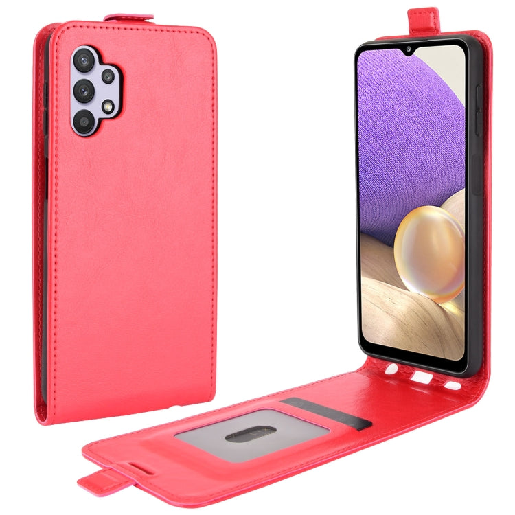 Per Samsung Galaxy A32 5G R64 Texture Custodia protettiva in pelle a vibrazione verticale singola con slot per schede e cornice per foto, For Galaxy A32 5G