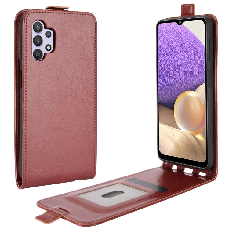 Per Samsung Galaxy A32 5G R64 Texture Custodia protettiva in pelle a vibrazione verticale singola con slot per schede e cornice per foto, For Galaxy A32 5G