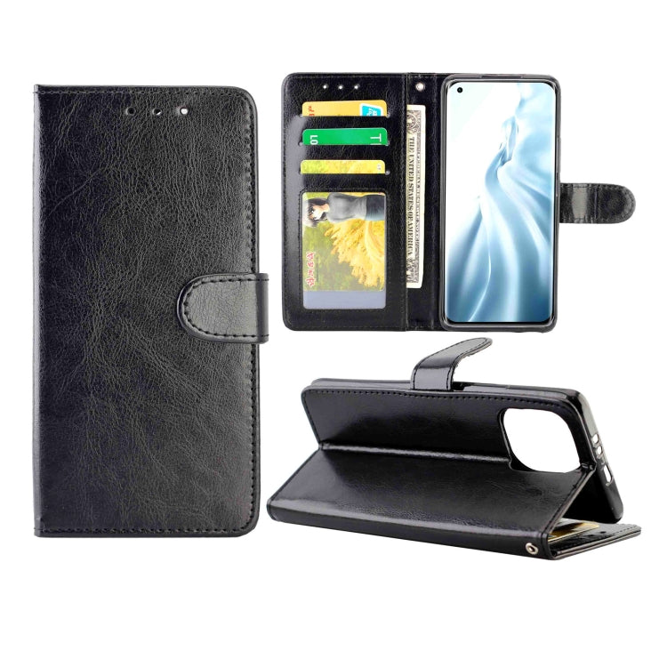 Custodia protettiva a libro orizzontale in pelle Crazy Horse Texture con supporto, slot per schede, portafoglio e cornice per foto, For Xiaomi Mi 11