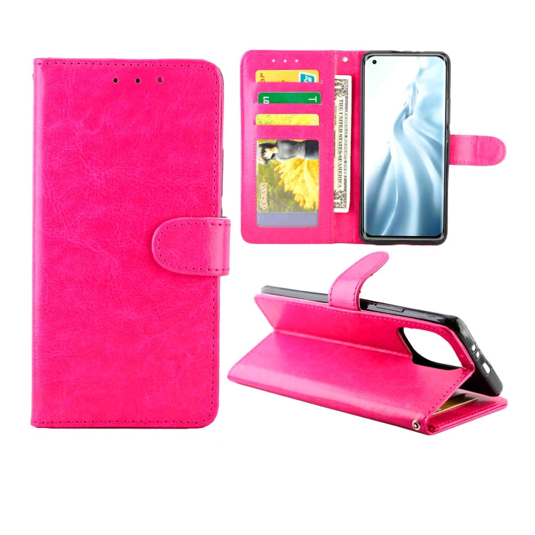 Custodia protettiva a libro orizzontale in pelle Crazy Horse Texture con supporto, slot per schede, portafoglio e cornice per foto, For Xiaomi Mi 11