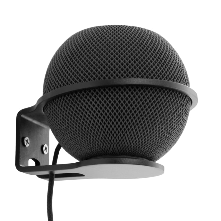 Staffa per gancio universale in lega di alluminio per montaggio a parete per altoparlante per Apple Home Pod Mini, Black, Silver