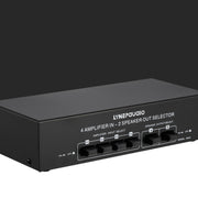 Amplificatore di potenza a 4 ingressi e 2 uscite e commutatore di altoparlanti Commutatore splitter per altoparlanti 300 W per canale senza perdita di qualità del suono, 4 In 2 Out