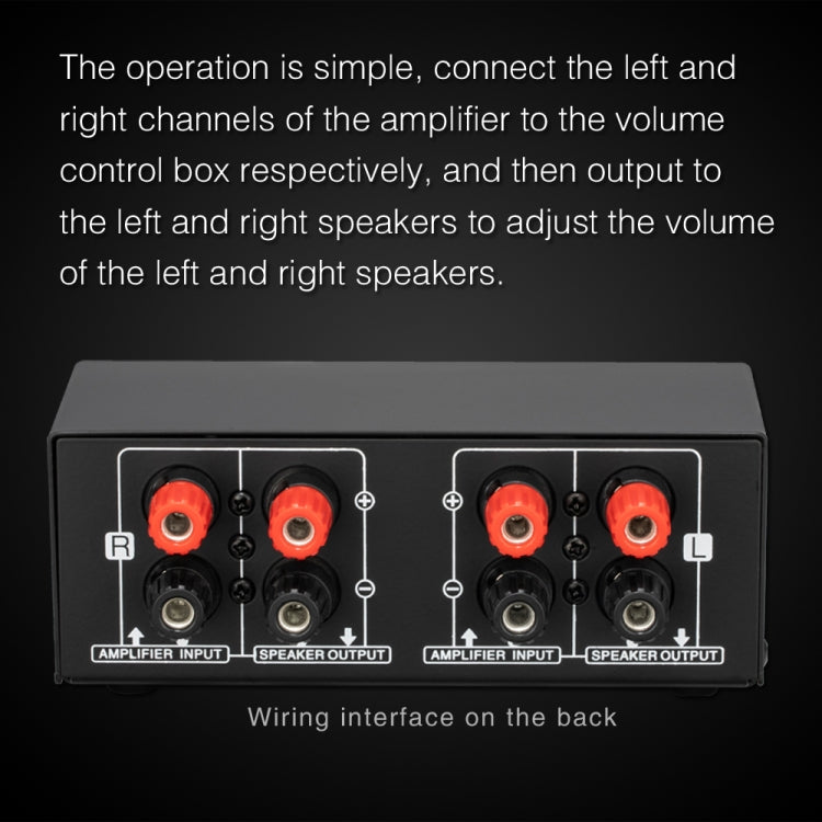 Controller di regolazione del volume dell'altoparlante passivo B050, regolazione del volume indipendente dei canali sinistro e destro, 150 W per canale, B050