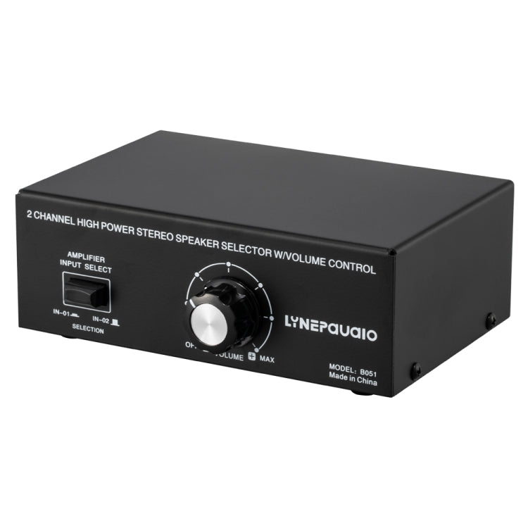 B051 Amplificatore di potenza a 2 ingressi e 1 uscita e uscita commutatore di selezione degli altoparlanti con regolazione del volume 2 amplificatori di potenza Commutatore audio Comparatore di distribuzione, B051