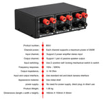 Amplificatore audio 2 ingressi 1 uscita con controllo volume