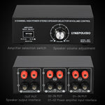 Amplificatore audio 2 ingressi 1 uscita con controllo volume