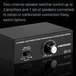 Amplificatore audio 2 ingressi 1 uscita con controllo volume