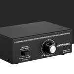 Amplificatore audio 2 ingressi 1 uscita con controllo volume