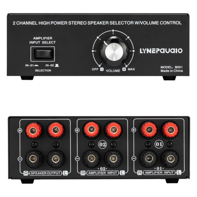 Amplificatore audio 2 ingressi 1 uscita con controllo volume