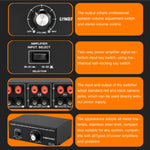 Amplificatore audio 2 ingressi 1 uscita con controllo volume