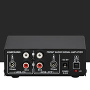 B053 Amplificatore audio stereo anteriore Amplificatore per cuffie Altoparlante con regolazione del volume, Mixer a 2 vie, Alimentatore USB 5V, Spina USA, B053