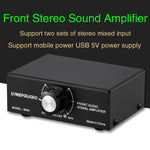 Amplificatore audio stereo con mixer e controllo volume