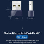 COMFAST CF-723B Mini adattatore WiFi Bluetooth USB 2 in 1 Ricevitore per scheda di rete wireless da 150 Mbps, CF-723B
