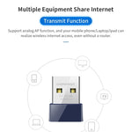 COMFAST CF-723B Mini adattatore WiFi Bluetooth USB 2 in 1 Ricevitore per scheda di rete wireless da 150 Mbps, CF-723B