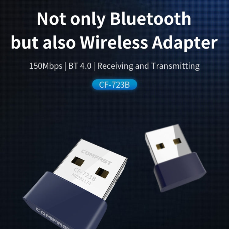 COMFAST CF-723B Mini adattatore WiFi Bluetooth USB 2 in 1 Ricevitore per scheda di rete wireless da 150 Mbps, CF-723B