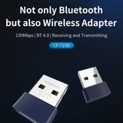 COMFAST CF-723B Mini adattatore WiFi Bluetooth USB 2 in 1 Ricevitore per scheda di rete wireless da 150 Mbps, CF-723B