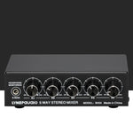 Mixer stereo attivo a 5 canali con uscita USB 5V