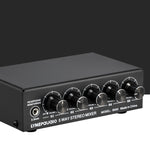 Mixer stereo attivo a 5 canali con uscita USB 5V