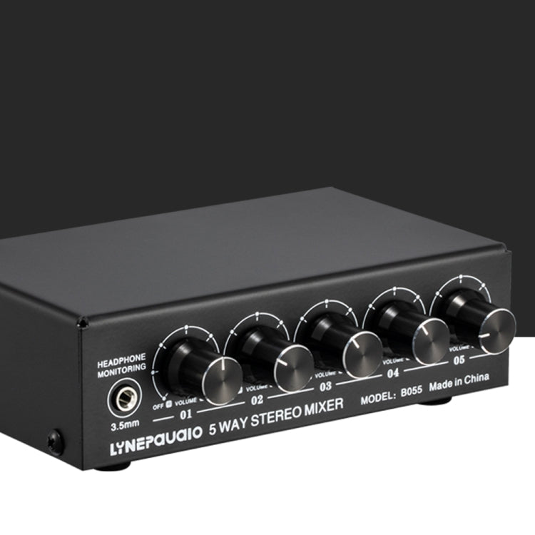 Mixer stereo attivo a 5 canali con uscita USB 5V