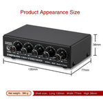 Mixer stereo attivo a 5 canali con uscita USB 5V