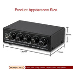 Mixer audio 3 canali con amplificatore e regolatore toni