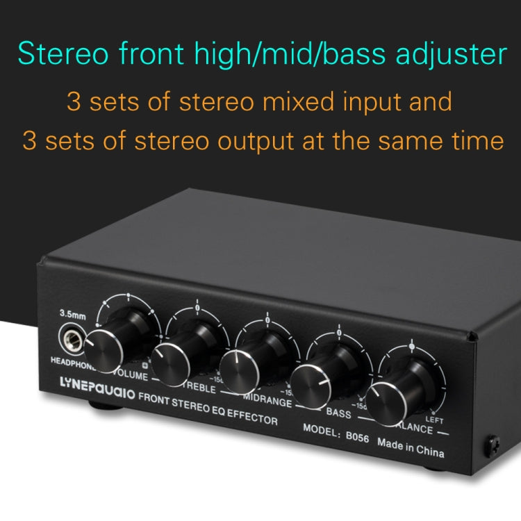 Mixer audio 3 canali con amplificatore e regolatore toni