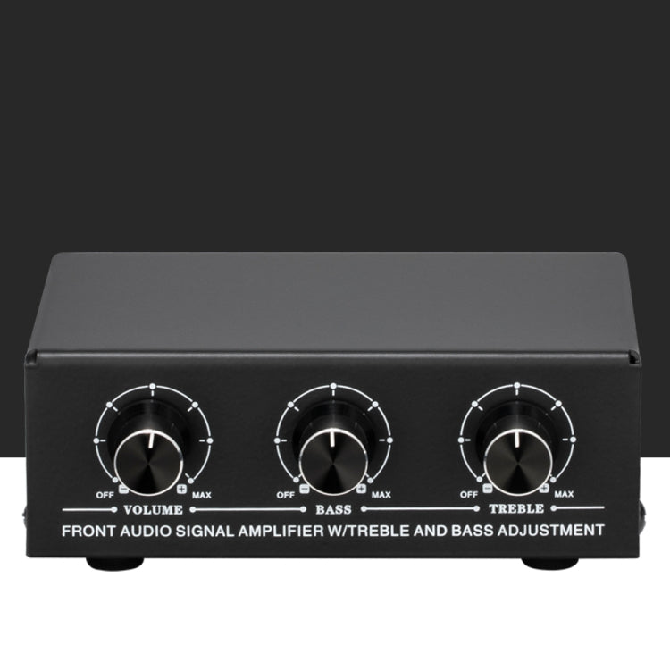 B057 Amplificatore audio stereo anteriore Amplificatore per cuffie Altoparlante con regolazione dei bassi alti e bassi Miscelazione a 2 vie, Alimentazione USB 5 V, Spina americana, B057