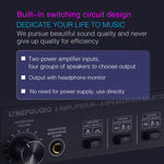 Amplificatore audio 2 ingressi 4 uscite 300W per canale