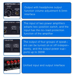 Amplificatore audio 2 ingressi 4 uscite 300W per canale