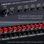 Amplificatore audio 2 ingressi 4 uscite 300W per canale