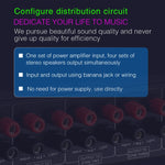 Distributore audio 1 ingresso 4 uscite 300W per canale