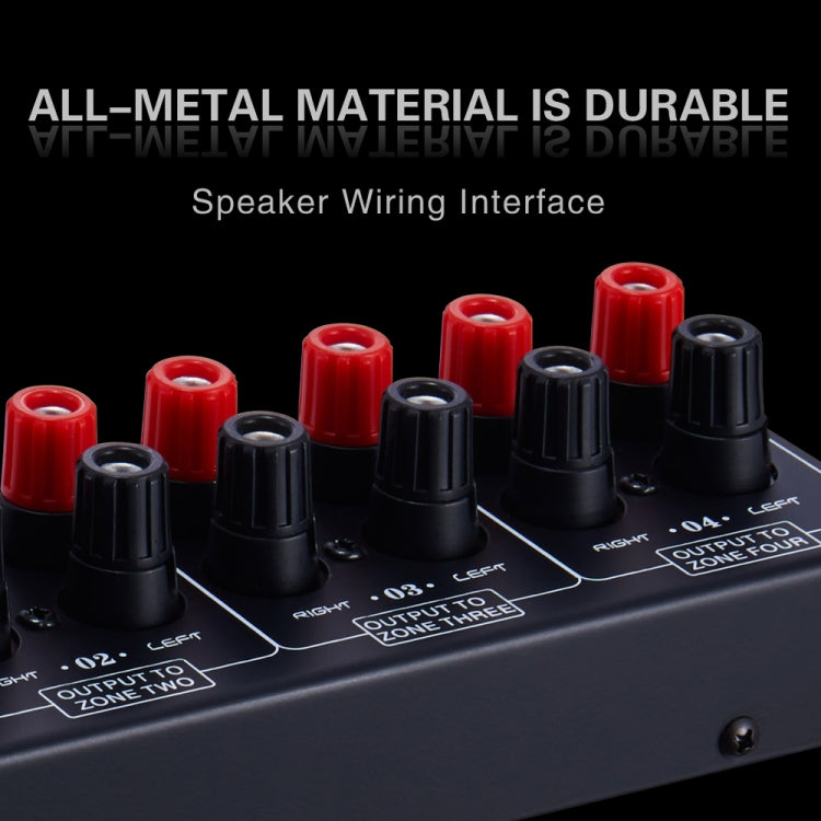 Distributore audio 1 ingresso 4 uscite 300W per canale