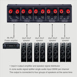 Distributore audio 1 ingresso 4 uscite 300W per canale