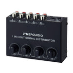 Amplificatore segnale stereo 1 ingresso 4 uscite RCA