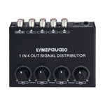 Amplificatore segnale stereo 1 ingresso 4 uscite RCA