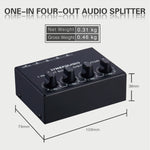 Amplificatore segnale stereo 1 ingresso 4 uscite RCA