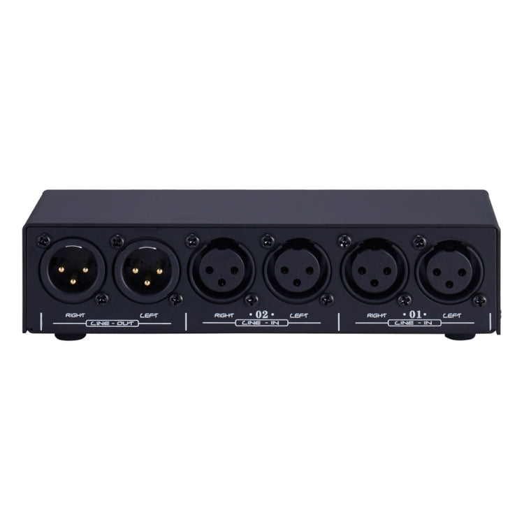 Switcher XLR 2 ingressi e 1 uscita Altoparlante passivo preattivo completamente bilanciato Switcher di controllo del volume senza perdita di dati, B028