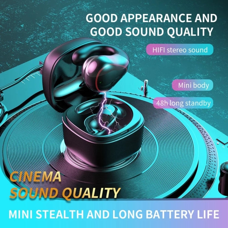 T25 Over-ear Bluetooth 5.0 Auricolare wireless invisibile a un orecchio Chiamata ad alta definizione Auricolare a conduzione ossea in standby super lungo