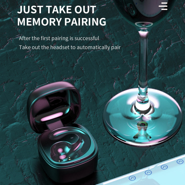T25 Over-ear Bluetooth 5.0 Auricolare wireless invisibile a un orecchio Chiamata ad alta definizione Auricolare a conduzione ossea in standby super lungo
