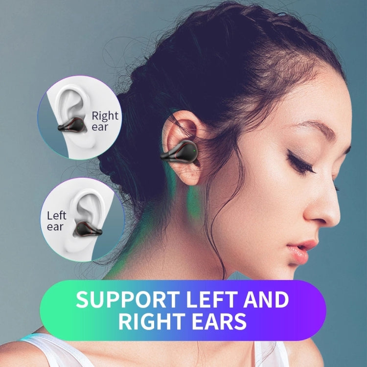 T25 Over-ear Bluetooth 5.0 Auricolare wireless invisibile a un orecchio Chiamata ad alta definizione Auricolare a conduzione ossea in standby super lungo