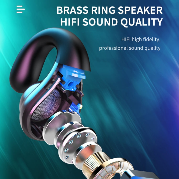 T25 Over-ear Bluetooth 5.0 Auricolare wireless invisibile a un orecchio Chiamata ad alta definizione Auricolare a conduzione ossea in standby super lungo