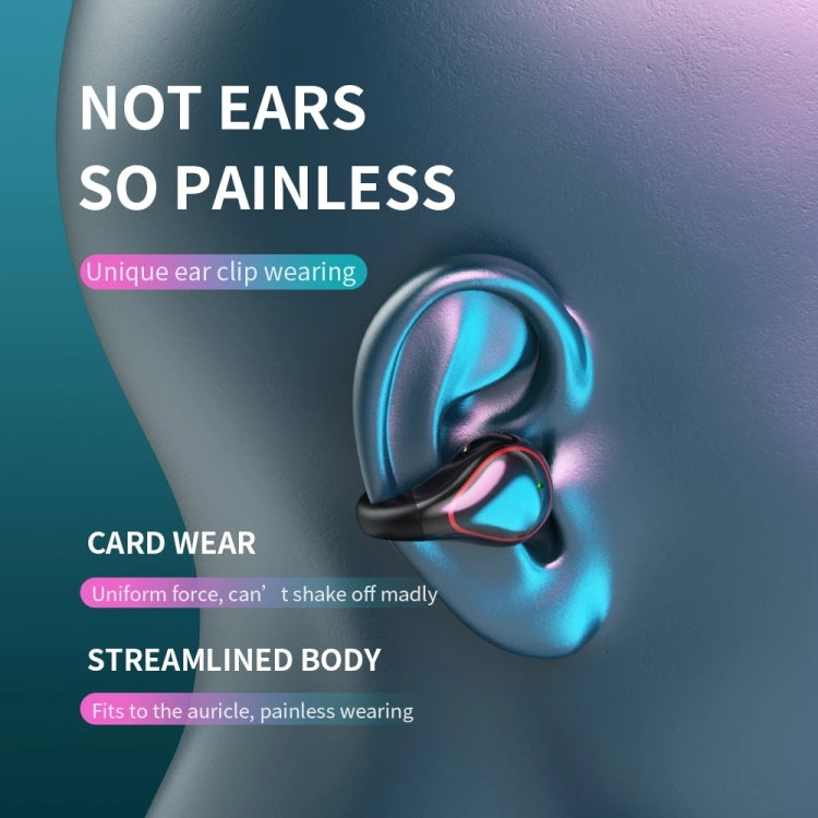T25 Over-ear Bluetooth 5.0 Auricolare wireless invisibile a un orecchio Chiamata ad alta definizione Auricolare a conduzione ossea in standby super lungo