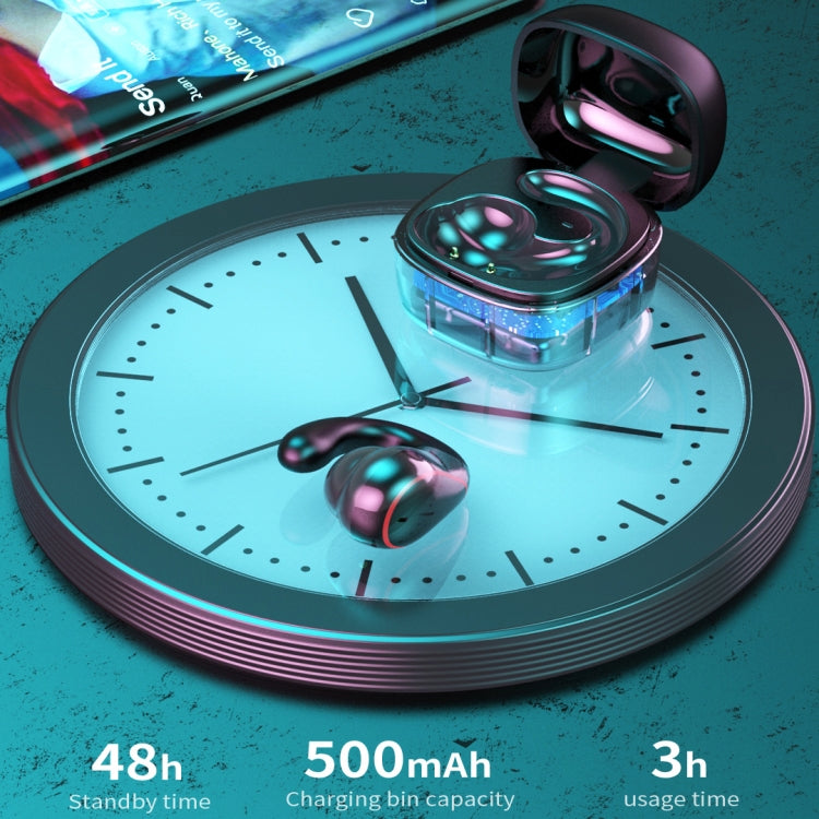 T25 Over-ear Bluetooth 5.0 Auricolare wireless invisibile a un orecchio Chiamata ad alta definizione Auricolare a conduzione ossea in standby super lungo