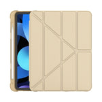 Custodia protettiva in TPU opaca anti-caduta in pelle PU con superficie multi-piegatura con slot per penna per iPad Air 2020 10.9