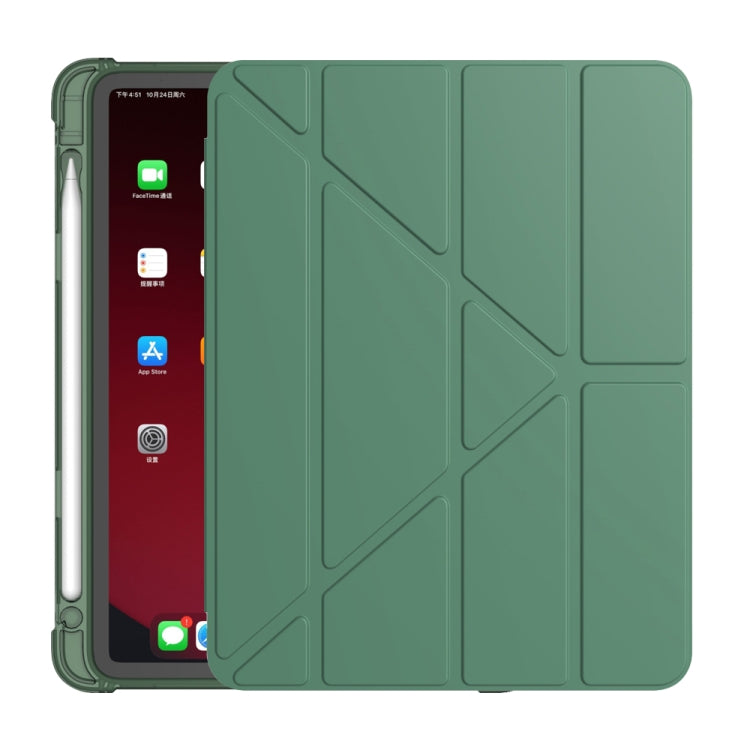 Custodia protettiva in TPU opaca anti-caduta in pelle PU con superficie multi-piegatura con slot per penna per iPad Air 2020 10.9