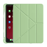 Custodia protettiva in TPU opaca anti-caduta in pelle PU con superficie multi-piegatura con slot per penna per iPad Air 2020 10.9