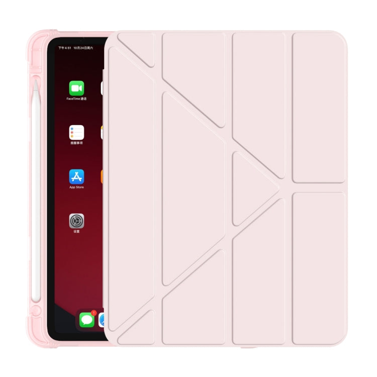 Custodia protettiva in TPU opaca anti-caduta in pelle PU con superficie multi-piegatura con slot per penna per iPad Air 2020 10.9